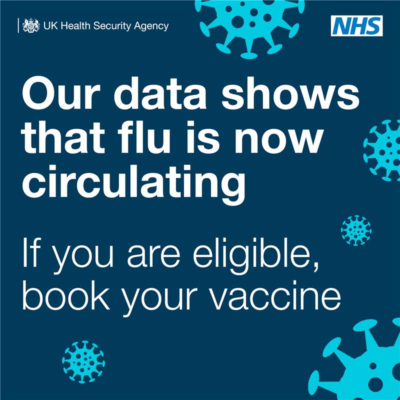 #Flu is now circulating. If you are eligible for a flu vaccine, book it in as soon as possible and #GetWinterStrong 💪
nhs.uk/nhs-services/p…
See our latest data on flu here: gov.uk/government/sta…