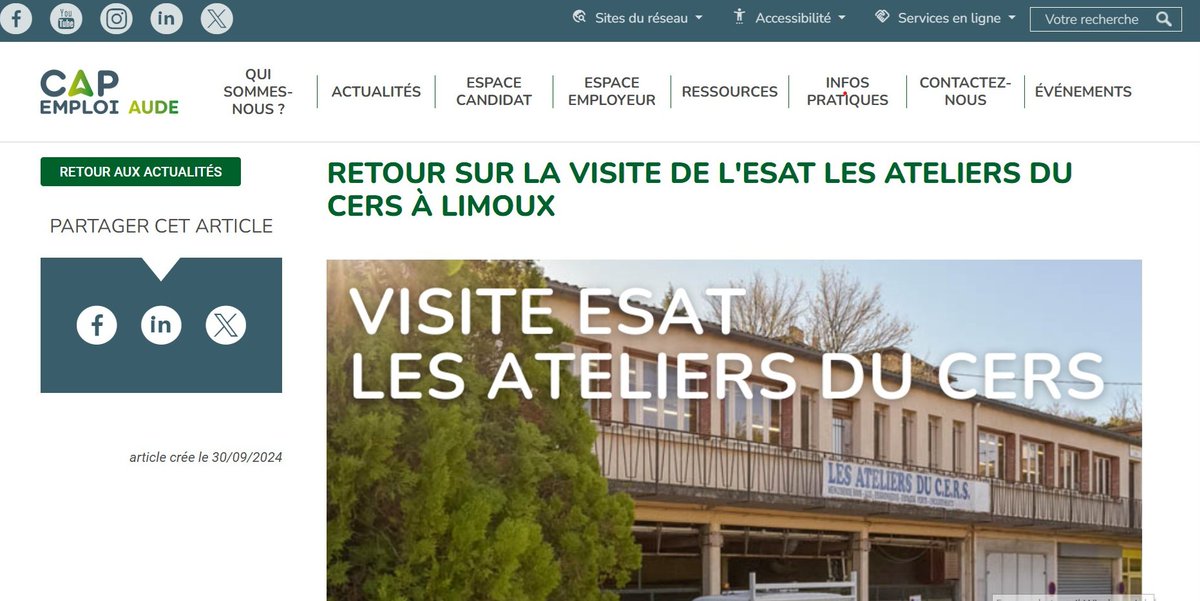 Claire TASSIN (@blasserclaire) on Twitter photo Mise à l honneur media @ du partenariat Cap emploi et <a href="/FTravail_OCC/">France Travail Occitanie</a> #limoux au service des publics fragilisés 👏 Mise à l honneur media @ du partenariat Cap emploi et <a href="/FTravail_OCC/">France Travail Occitanie</a> #limoux au service des publics fragilisés 👏