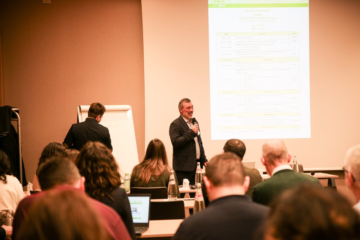 BIOMAT_Project's tweet image. The BIOMAT #Consortium is in Milan, Italy, for the Project’s final #meeting!
After four years of #collaboration, and #progress, this gathering brings together 25 international partners to reflect on the Project’s #achievements and its contributions to #sustainability.