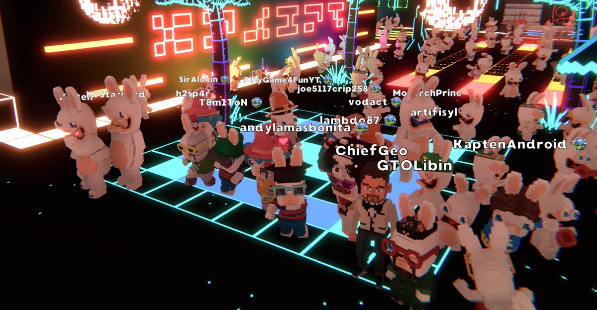 Pandapops NFT Creator Queen (@pandapops7) on Twitter photo So many amazing people came for the Rabbids Avatar Meet-Up in <a href="/TheSandboxGame/">The Sandbox</a>
Thankyou everyone who joined the party So many amazing people came for the Rabbids Avatar Meet-Up in <a href="/TheSandboxGame/">The Sandbox</a>
Thankyou everyone who joined the party