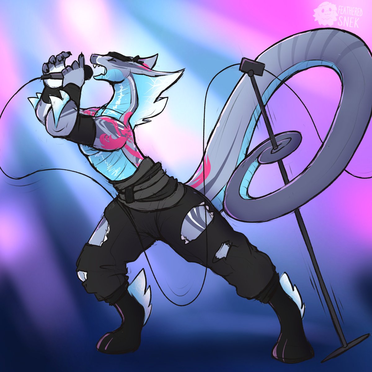 This cool as hell punk rock snake is performing near you! You going to the concert?