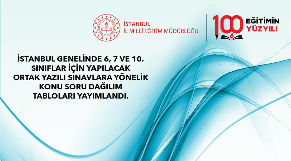 📌6-7-8-9 Ocak 2025 tarihlerinde 6, 7 ve 10.sınıf öğrencilerimize yönelik gerçekleştirilecek İstanbul geneli ortak yazılı sınavlara ait senaryolar yayımlanmıştır.

🔗istanbulodm.meb.gov.tr 

<a href="/mebodsgm/">Ölçme, Değ. ve Sınav Hizmetleri Genel Müdürlüğü</a> <a href="/Ziynuleb/">Kemal bülbül</a> <a href="/MucahitYentur/">Murat Mücahit Yentür</a>