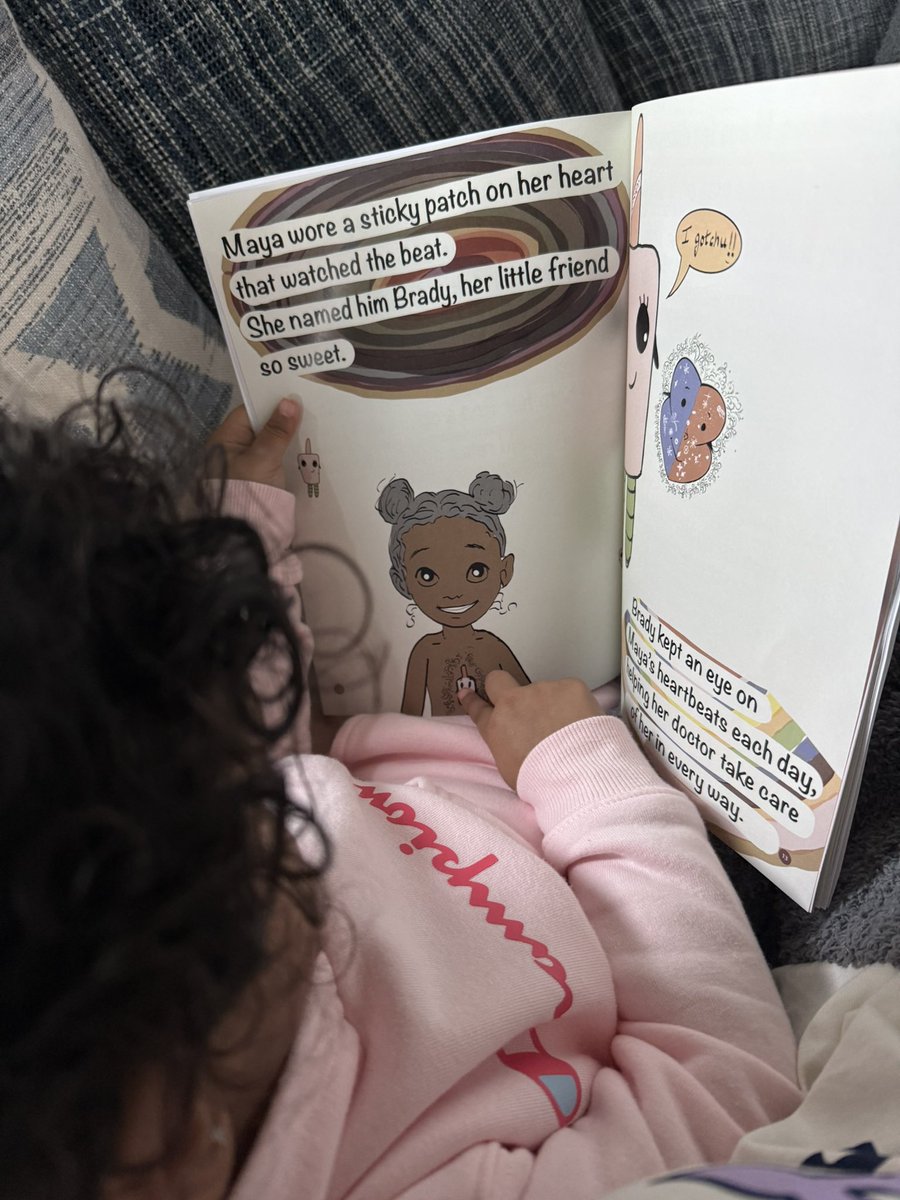 Nothing makes my heart happier than seeing my niece enjoy Maya’s Magical Heart! 💖 The joy and curiosity on her face say it all. 🌟 a.co/d/gJyWhEP 
Have you shared this magical journey with a little one yet? 
#Children’s medical book #LittleHeartHealth #MayaMagicalHeart