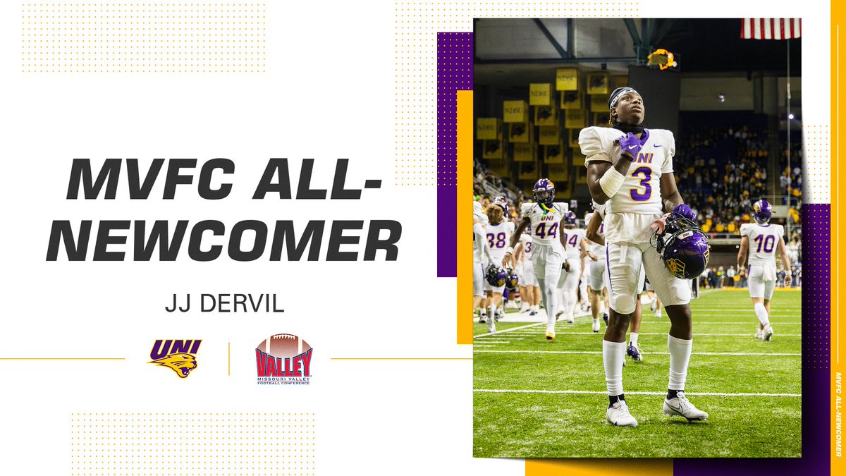 Another all-conference award! Congrats JJ on being named to the MVFC All-Newcomer team!

📰 bit.ly/4ghAj8Q

#EverLoyal | #1UNI