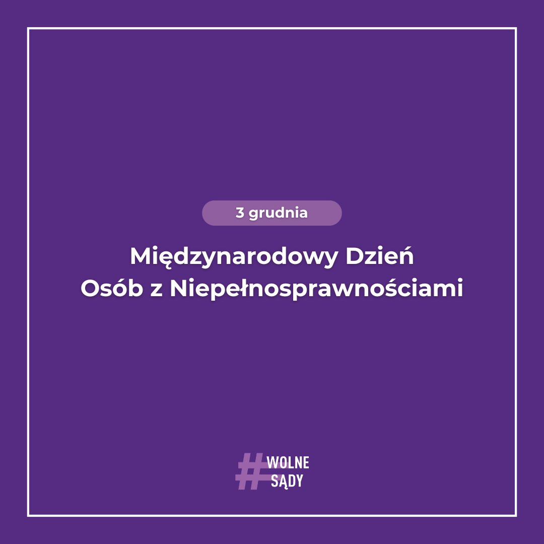 WolneSady1's tweet image. Dziś obchodzimy Międzynarodowy Dzień Osób z Niepełnosprawnościami. Dzień ten został ustanowiony przez Zgromadzenie Ogólne ONZ w 1992 r. mając na celu upowszechnianie idei tolerancji, otwartości i szacunku do osób z niepełnosprawnościami.