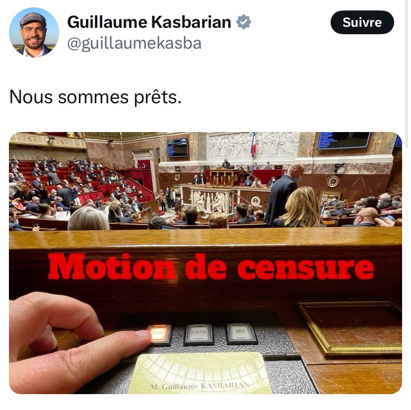 On n'entend plus trop Jean-Christian Moustache qui faisait le malin l'été dernier en menaçant de voter immédiatement la censure en cas de nomination d'un gouvernement de gauche