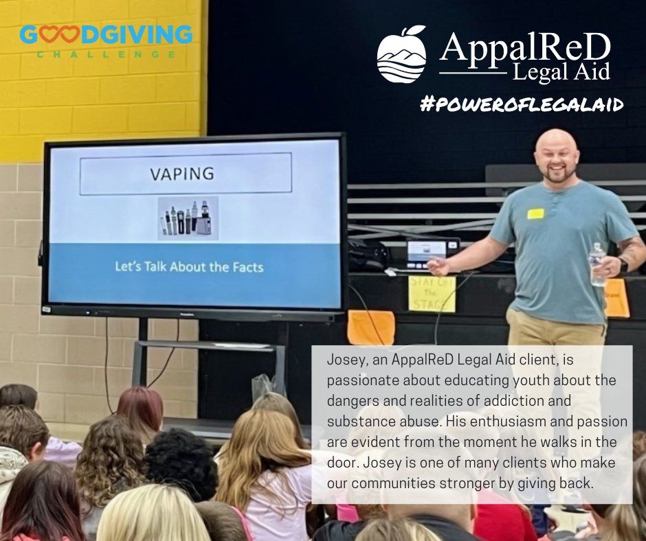 We need your donations more than ever! When you give at bit.ly/goodgivingappa… you make even more of a difference thanks to matches from the #GivingDay2024 And the first seven $100 donations will also be matched by our fantastic AppalReD Legal Aid board!