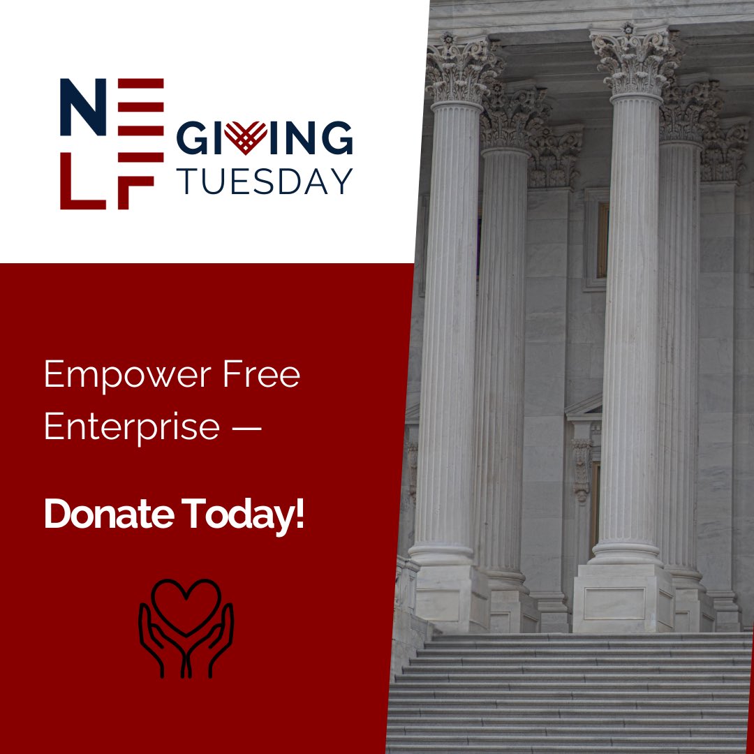 NELegalFndtn's tweet photo. 🌟 This Giving Tuesday, Let’s Make an Impact! 🌟

As the year ends, it’s a time to reflect and recommit to what matters most. On Giving Tuesday, we invite you to support the New England Legal Foundation (NELF). 💙

At NELF, we defend economic liberties, property rights, and inclusive growth across New England. Your generosity helps power initiatives like:

⚖️ Amicus advocacy: Shaping critical legal cases to uphold justice and economic freedoms, like our recent success in Loper Bright Enterprises, et al. v. U.S. Secretary of Commerce, et al. 

💡 The Equalizer Institute: Empowering underrepresented entrepreneurs with tools to succeed and build a stronger, more inclusive economy.
 
With your support, we can continue defending individual rights and fostering free enterprise. 🙌
Donate here: https://t.co/Y2BFPds3n0
 
#GivingTuesday #SupportNELF #EconomicLiberty #InclusiveGrowth #JusticeForAll