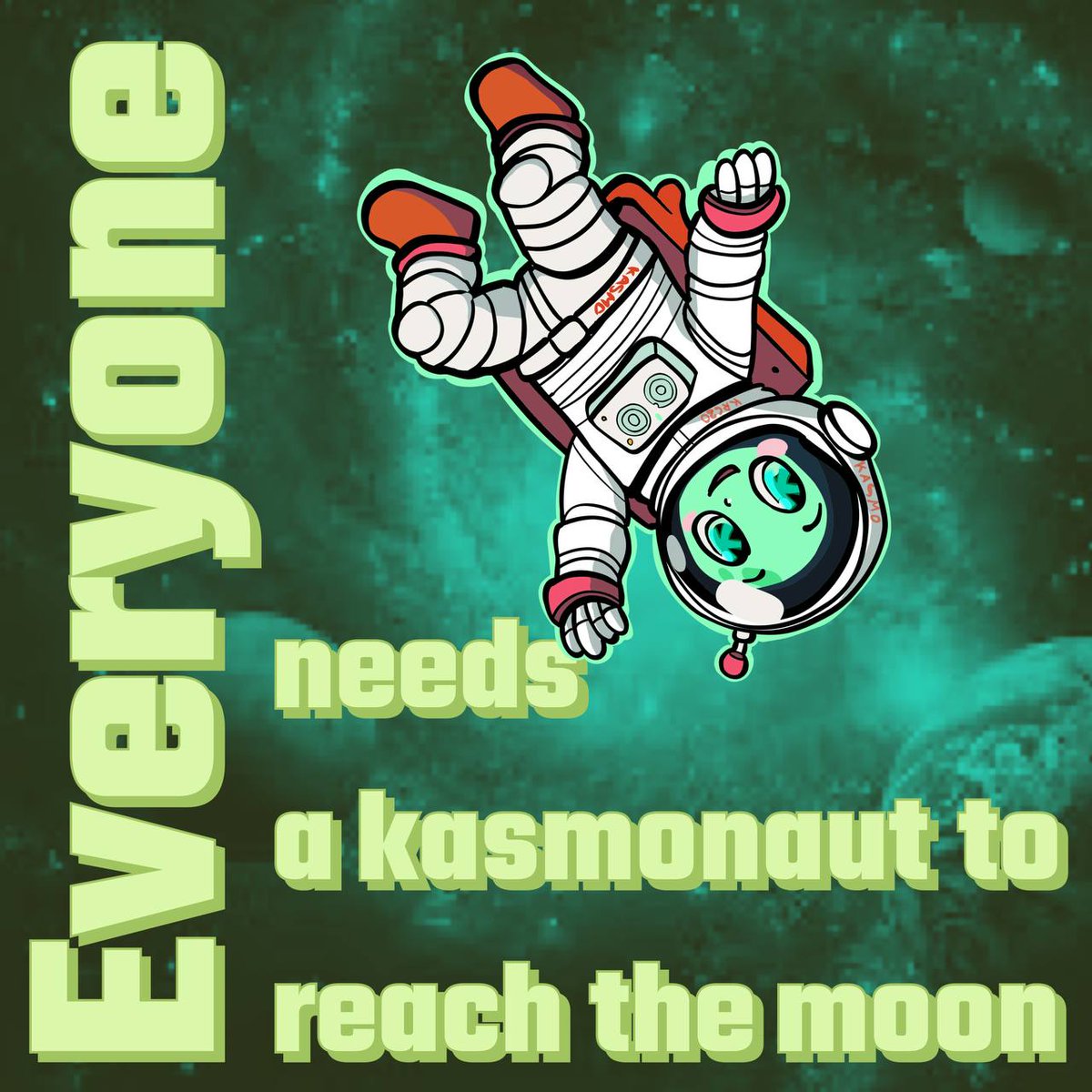 KasmoSupport's tweet photo. Everyone needs a #KASMONAUT to reach the #MOON 🚀🪙👌

Redesigned our OG sticker 🚀
$KASMO drifting around in #KASPA space searching top gems and frens!

May the #KRC20 be with you, frens!

LFG $KASMO
@JumpKrc20 @baluonkas @BabyKasperCoin @Koba_ApeofKaspa 
#KRC20FRENS #MEMECOIN https://t.co/u3i3LOUJPB