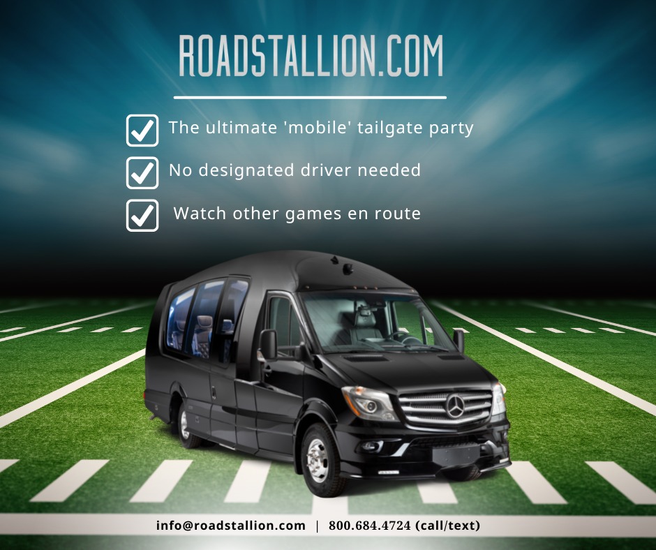 RoadStallion's tweet photo. Upgrade your group’s football road trip and book transportation in a Mercedes-Benz RoadStallion. Enjoy a spacious Interior with premium equipment. There is nothing in the world like a #RoadStallion for up to 8 people.

#NFL #SECFootball #Football 
https://t.co/KsxfXEDdoV https://t.co/cIEtdSvyRH
