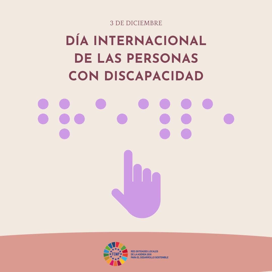 🌍 #DíaDeLasPersonasConDiscapacidad | 3 de diciembre

Conmemoramos este día recordando la importancia de promover los derechos y bienestar de las personas con discapacidad en todos los ámbitos de la sociedad.
 femp.es/comunicacion/n…

#Agenda2030 #ODS #Inclusion #DerechosHumanos