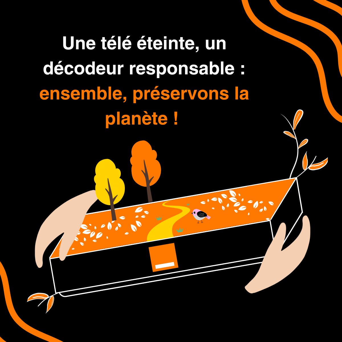 📺 Votre télé s'éteint ? Votre décodeur aussi ! 

🌍 Avec Orange, économisez énergie, 10 € par an et 45 kg de CO2 grâce à nos décodeurs intelligents. Un geste simple pour la planète ! 💡

#orangeestla #innovation #environnement