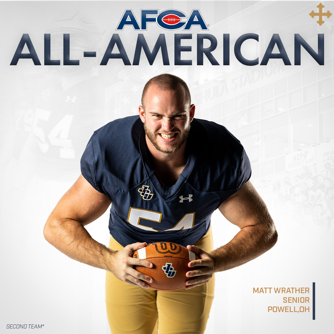 FB: Matt Wrather has been selected to the 2024 AFCA Division III Coaches All-America Team!

Wrather is the 16th AFCA All-American in program history for <a href="/JCUFootball/">John Carroll Football</a>! Full story: 

📰 jcusports.com/news/2024/12/3…
