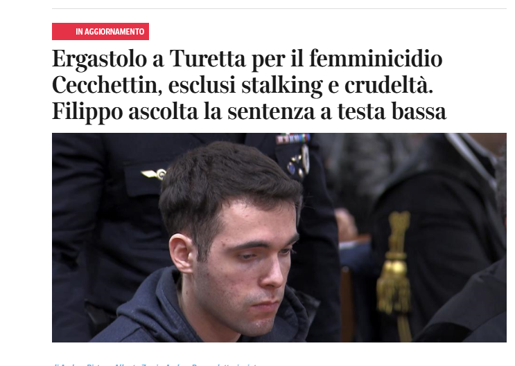 angzarre's tweet photo. Perchè? Perché #Turetta non è stato condannato anche per stalking? Cos'altro dovrebbe fare uno stalker più di quanto abbia fatto lui verso Giulia? Questa sentenza crea un precedente gravissimo per i reati di stalking #nonègiustiziaquesta https://t.co/3eNukqPF3P