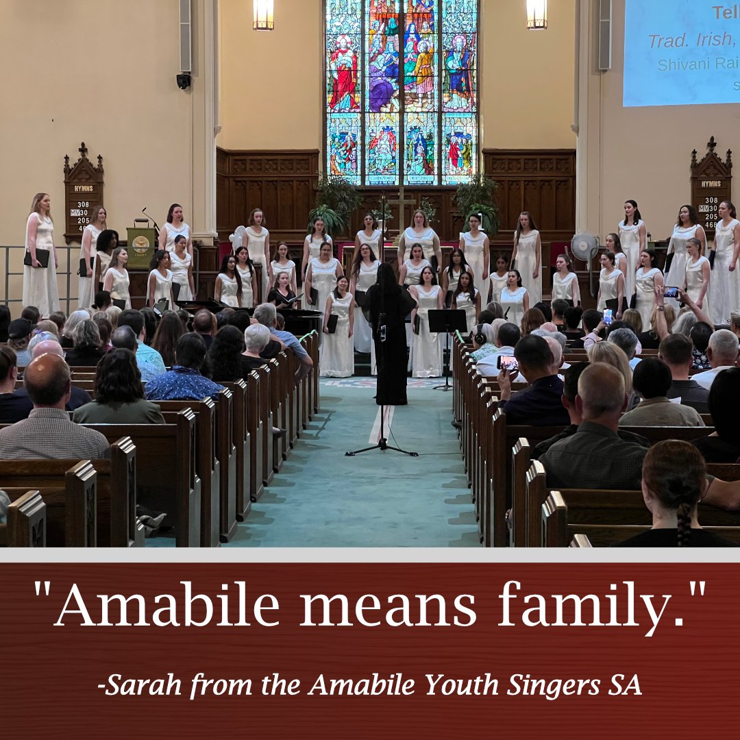When asked what Amabile means to our singers, one of the most common answers we heard was very simple:

Amabile means family.
