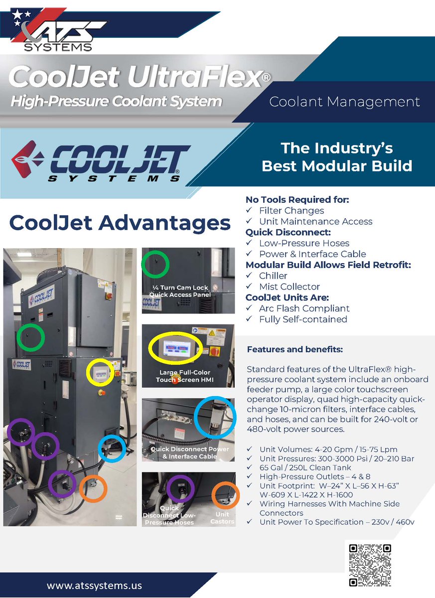Ats_Systems_'s tweet image. Take your manufacturing to the next level with CoolJet High-Pressure Coolant Systems! If you&apos;re milling, turning, grinding, or drilling, CoolJet systems deliver exceptional chip management, extend tool life, and enhance speeds and feeds. Get a quote now: hubs.la/Q02-9qJ40