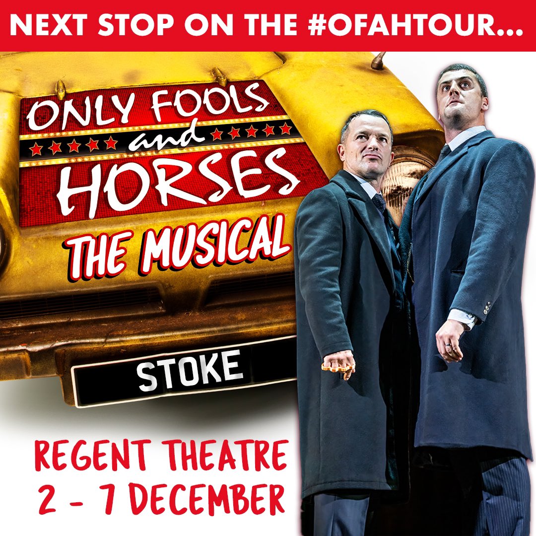 Only Fools and Horses The Musical (@ofahmusical) on Twitter photo Stay alert, Stoke, the Driscolls are in town! 🚨 Are you joining us this week at <a href="/RegandVic/">Regent Theatre & Victoria Hall</a> ? 🚖🍻 #OFAHTour Stay alert, Stoke, the Driscolls are in town! 🚨 Are you joining us this week at <a href="/RegandVic/">Regent Theatre & Victoria Hall</a> ? 🚖🍻 #OFAHTour