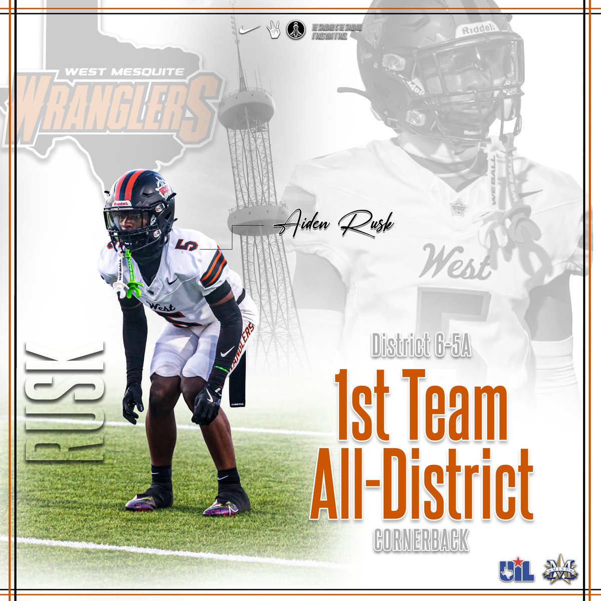 West Mesquite Wrangler Football (@junglewestfb) on Twitter photo π 6-5A - First Team CB - <a href="/Aiden06Rusk/">Aiden Rusk</a> π
#WestSideStandard | #ITWIT | #JungleWestπ΄ π 6-5A - First Team CB - <a href="/Aiden06Rusk/">Aiden Rusk</a> π
#WestSideStandard | #ITWIT | #JungleWestπ΄