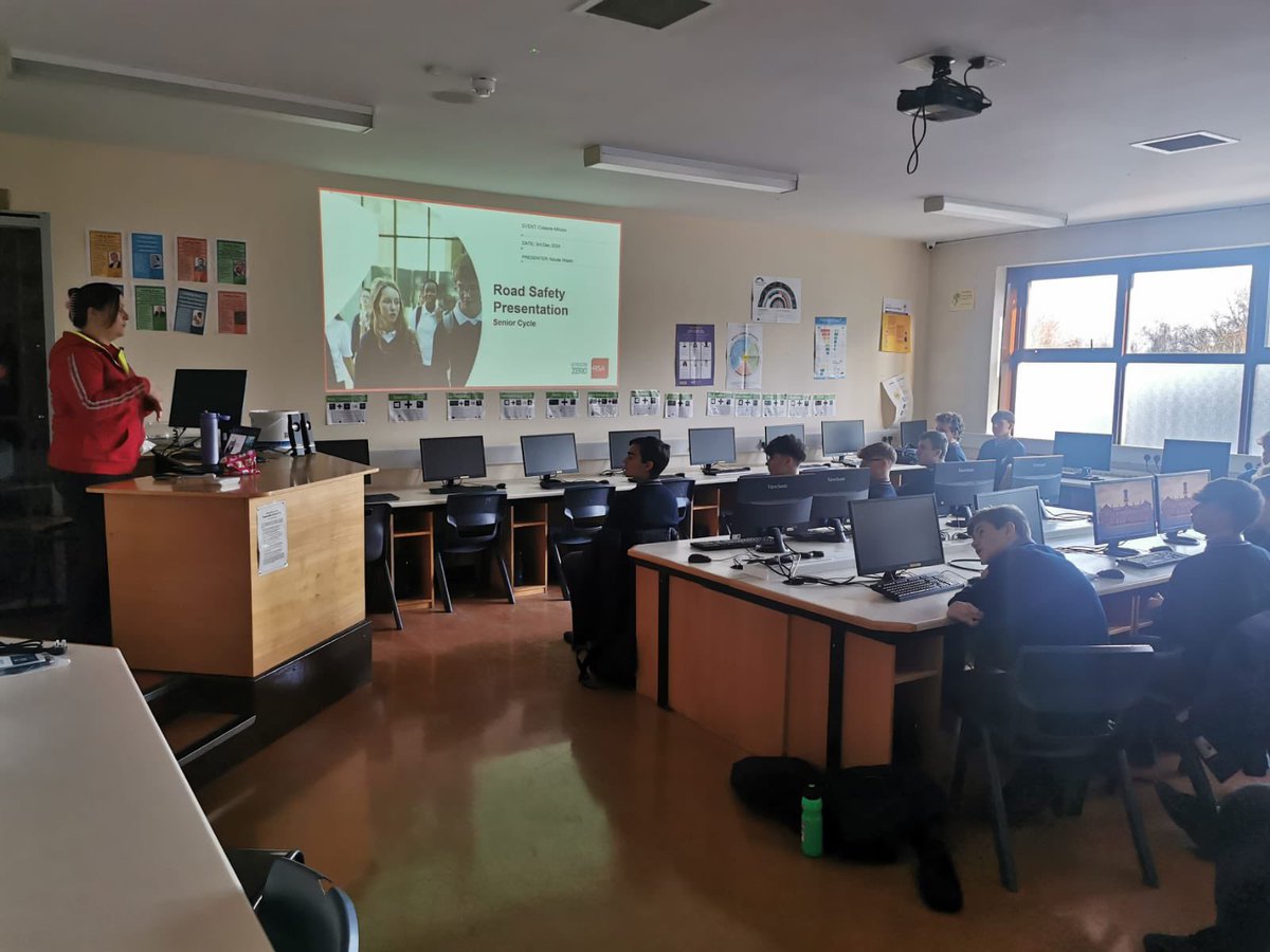 Thanks to Nicola Walsh from RSA Ireland who gave a talk to TY students today. We will be seeing Nicola again tomorrow as we have been invited to the Printworks, Dublin Castle for the RSA Leading Light awards, following our nomination in the Secondary Education category.