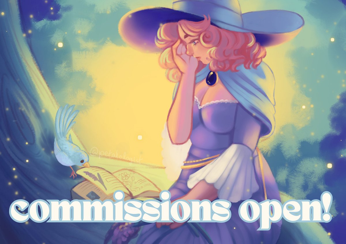 petalologist's tweet image. C♡MMS OPEN! 

i&apos;ll be taking requests for december! i have lowered some prices and have a NEW type in the thread below, along with additional info. i&apos;ll be doing 5 slots, so please dm to claim or rt to support! 🩷