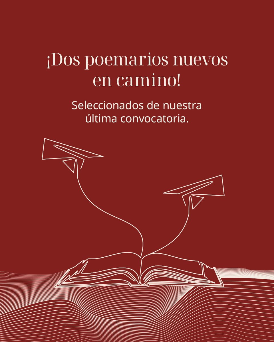Queremos agradecer a todas las personas que enviaron sus poemarios en nuestra última convocatoria de manuscritos. 👏 Aunque hemos recibido muchas obras llenas de talento, por ahora solo podemos asumir dos nuevos proyectos. ¡Y  muy pronto podréis saber cuáles publicaremos!