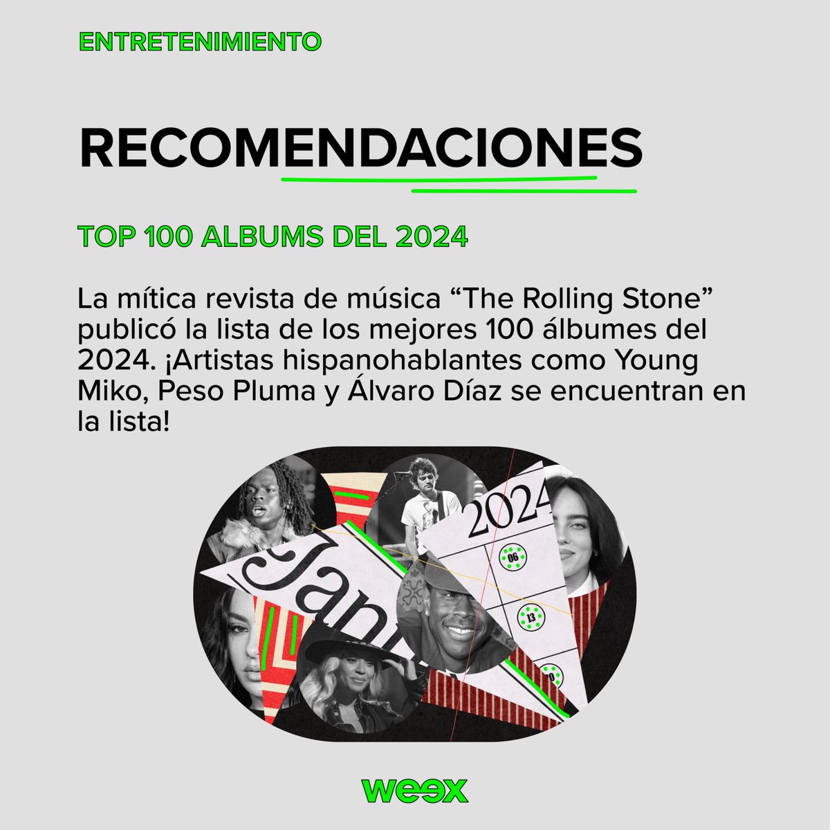 weexmx's tweet photo. 🎄¡2do día de diciembre y ya nos pusimos el sueter!🎅🏼
🌟Les traemos la mejor guía para actividades en diciembre y datos curiosos para parecer intelectual en la cena navideña💚
#Weex #Telefonía #Prepago #NoticiasFelices #Entretenimiento #NavidadCDMX #TresReyesMagos #Top100Albums https://t.co/uEnN3ZS3mo