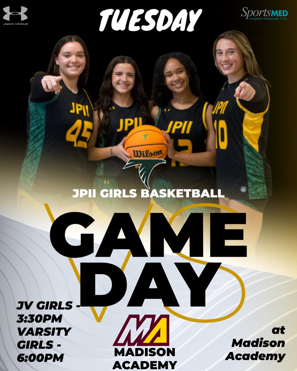 GAMEDAY!!! First area game! Come out and support your Falcons! 

🆚 Madison Academy
🏟️ Madison Academy
⏰ Varsity 6 PM