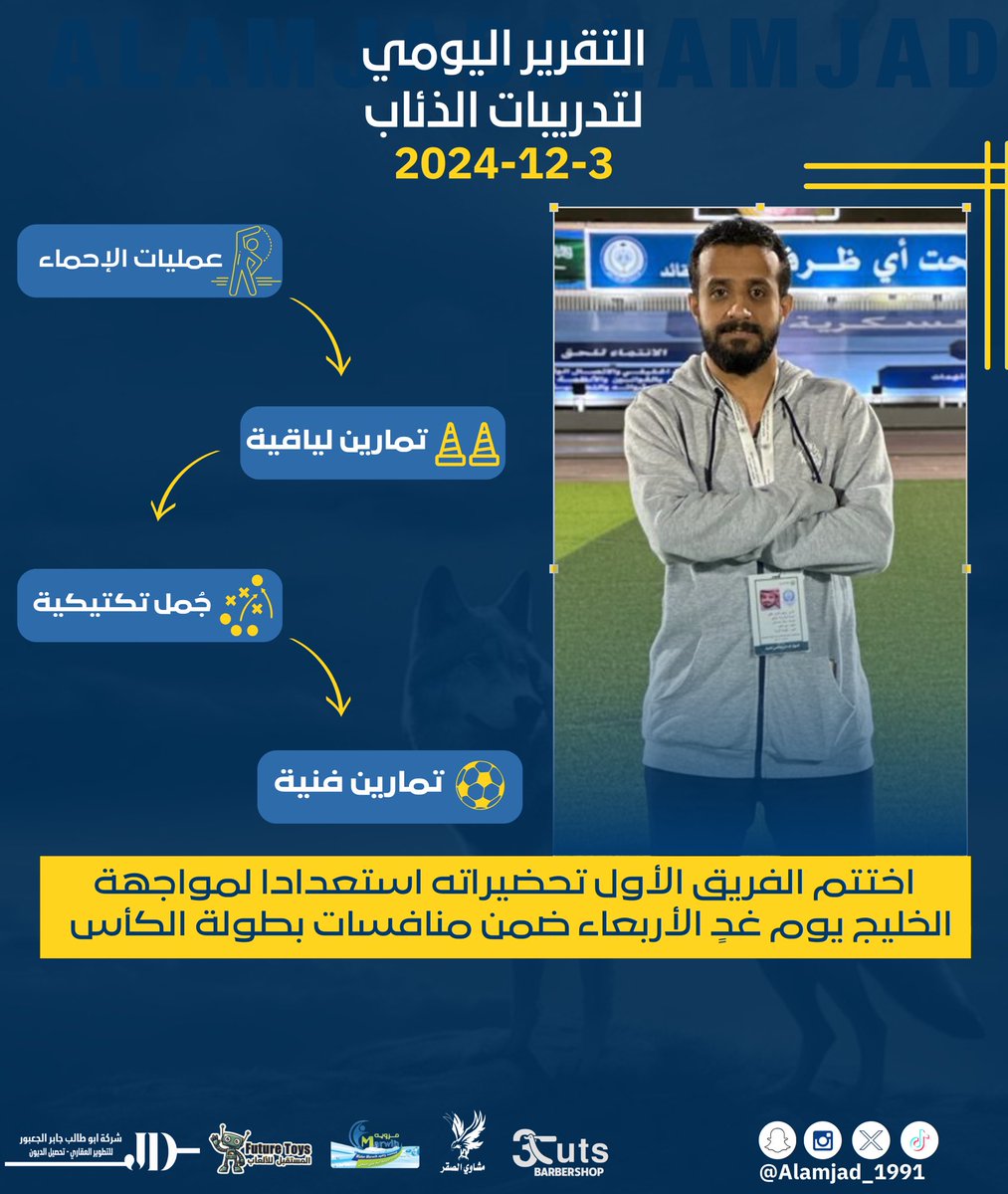 Alamjad_1991's tweet photo. 📄| #الذئاب أنهت الاستعداد لمواجهة "الخليج " 🔚💙.

#كأس_الهواة_لكرة_القدم 
#ذئاب_الوادي https://t.co/eKLu6uBUeM