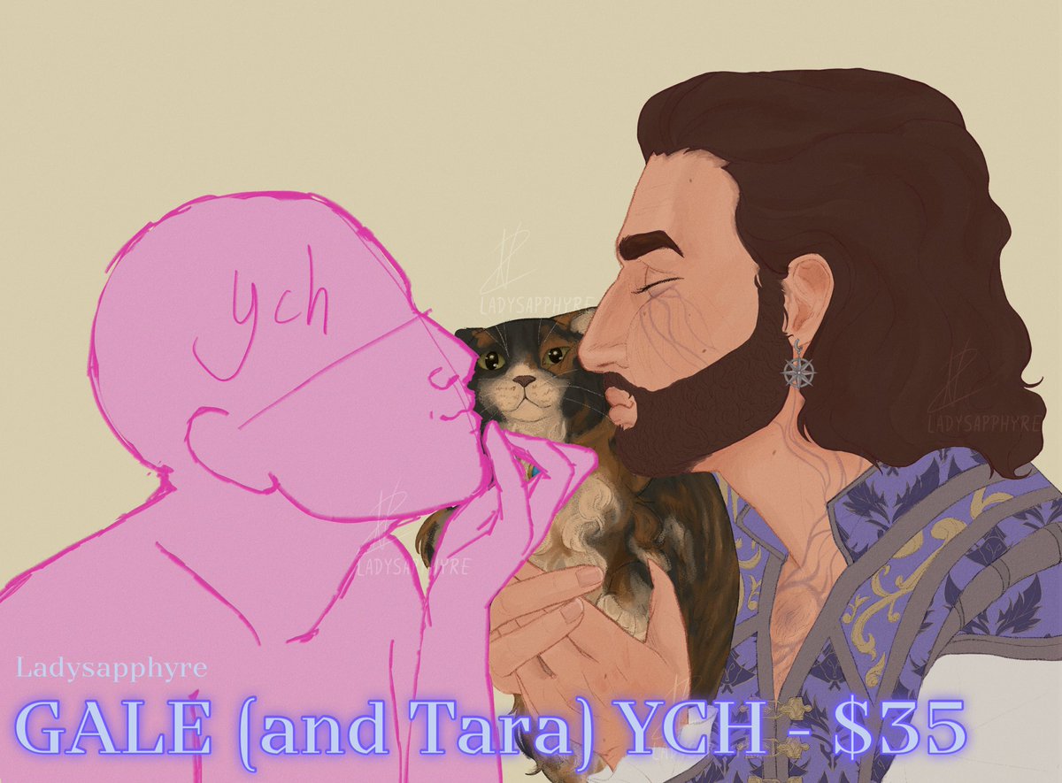 LadySapphyre's tweet photo. Plugging my Gale YCH again since I’m almost done with my current batch 🫡💕 DM me or check out 🔗 below! 

Rts appreciated! https://t.co/KBUgany4FF