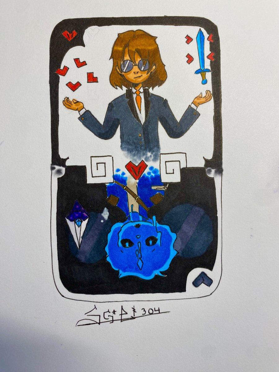 scribbled304's tweet image. I am now obsessed with drawing cards…
#SquiddoFanart #4cvitFanart #LifestealFanart