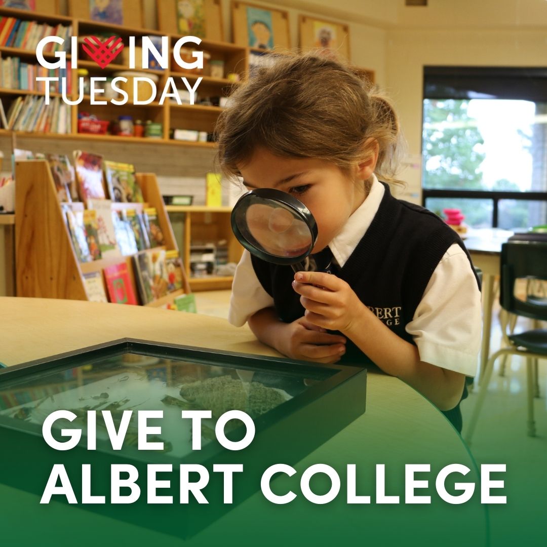 Today, on #GivingTuesday, be the difference and make a donation online.

Together, we can create an exceptional school for our students, from Pre-Kindergarten to Grade 12, paving the way for a bright future today and for generations to come. Make a gift at albertcollege.ca/giving