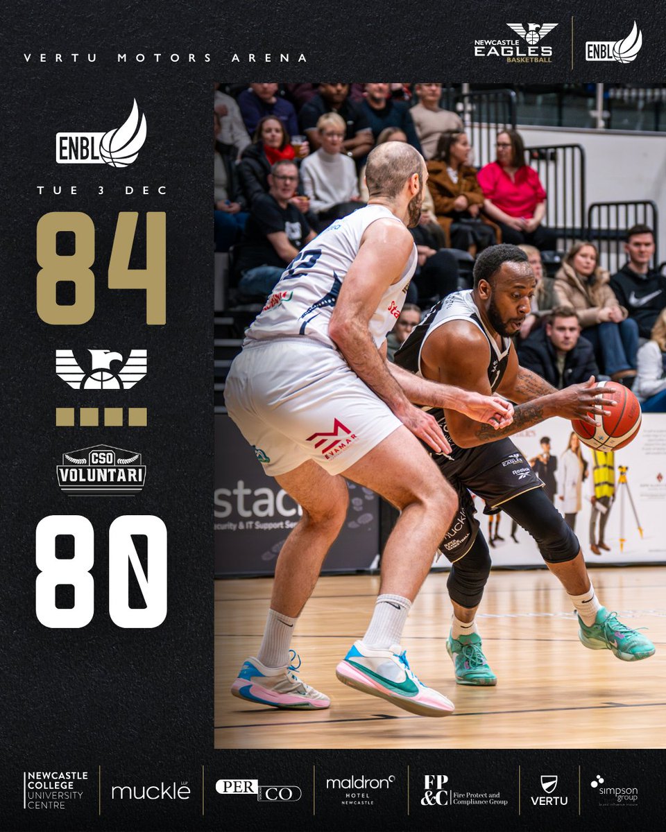 NewcastleEagle's tweet image. 𝗙𝗜𝗩𝗘 𝗢𝗨𝗧 𝗢𝗙 𝗙𝗜𝗩𝗘!!!!!!!! 🦅

🏀Eagles rally in the 4th quarter to stay undefeated in the ENBL

💪Superb grit and determination to secure the W

🔥De’Sean Allen-Eikens and Mike Okauru were unplayable in the 4th

#WeAreEagles