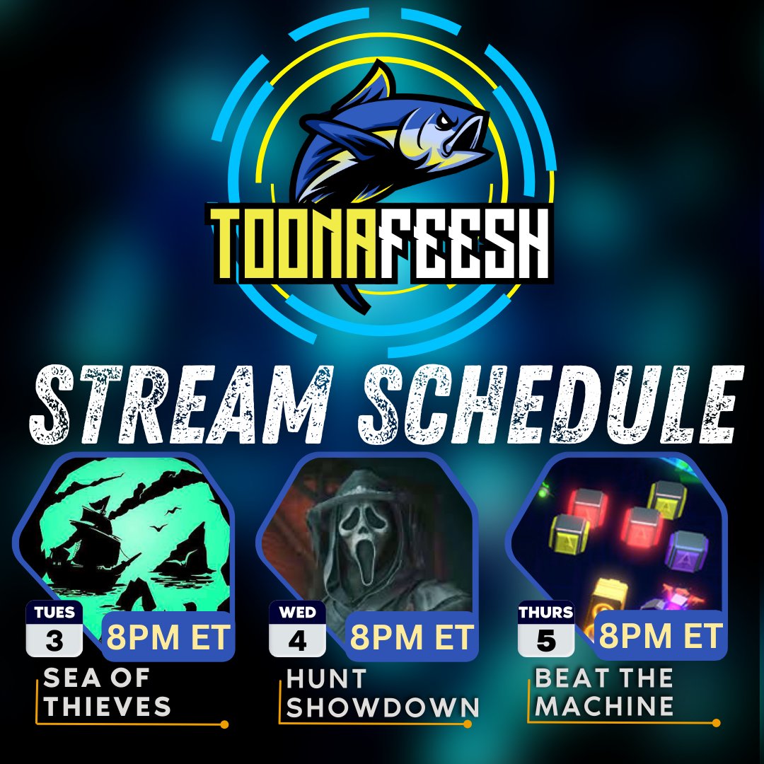 toonafeesh1's tweet photo. All the stream days back to back since I have a wedding to attend this weekend.

Hope to see you there! https://t.co/DBR2sMw3vY