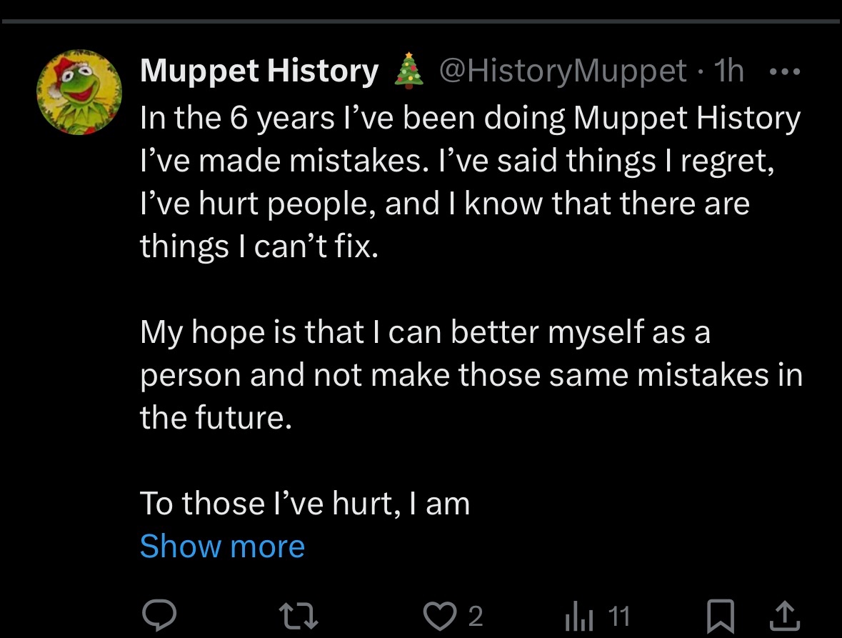 JApolloReview's tweet photo. The #MuppetHistory social media scandal is just another reminder why we can't have nice things.
Read all the details at @TheBlastNews.
#Muppets #SocialMedia
https://t.co/Nd20etZRGt https://t.co/I5BriXPlBn