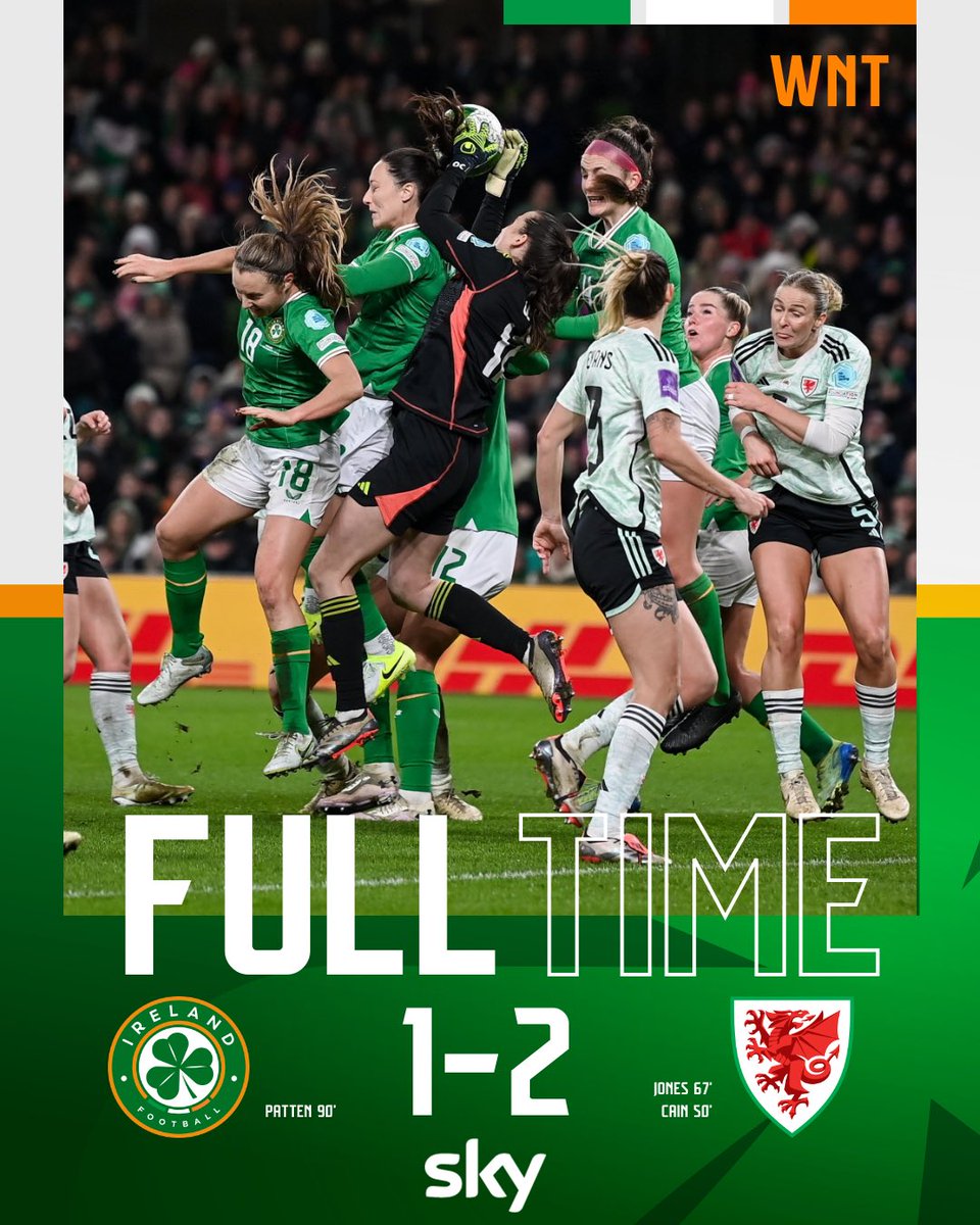 IrelandFootball's tweet photo. FT | Devastated.

Congratulations to @Cymru.

#COYGIG https://t.co/RvUSgo4gFI