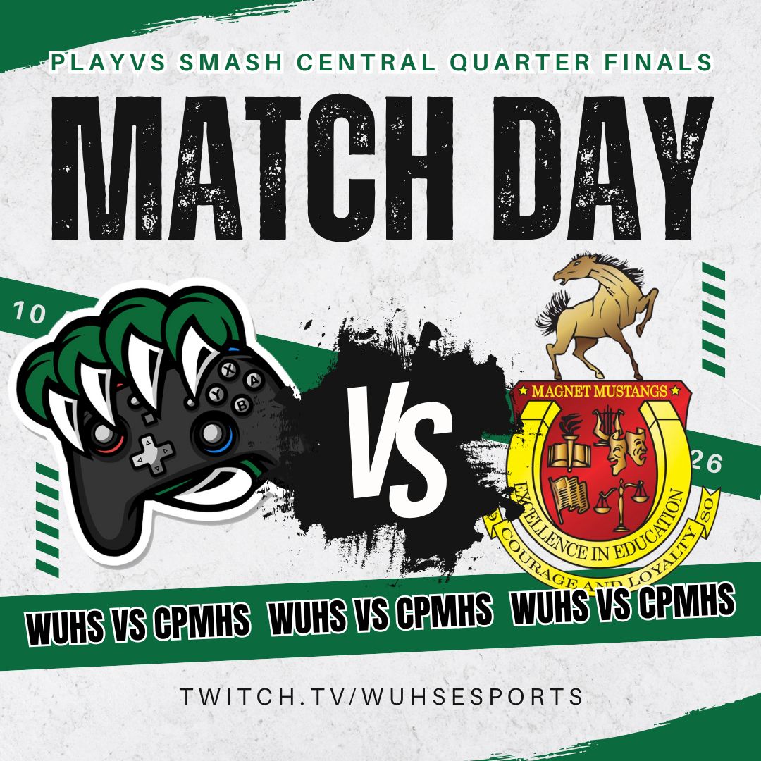 🎮PLAYVS SMASH QUARTERFINALS ARE UPON US🎮 Waterford will be against Caddo Parish Magnet High School Mustangs (Shreveport, LA). Going to be a BANGER of a match, so COME GIVE US YOUR SUPPORT!!! Live around ~4:15 PM CST @ buff.ly/3mjN8IZ