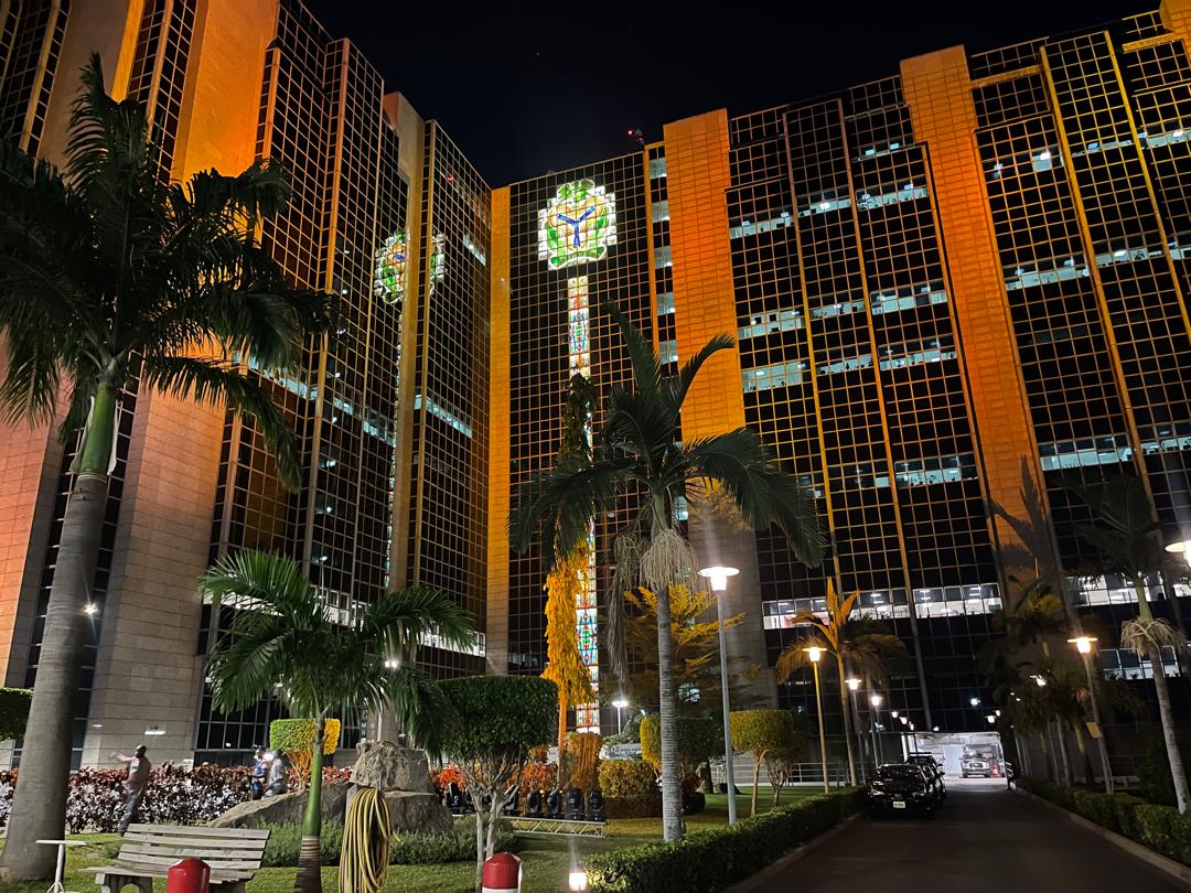 #CBN Head Office building goes Orange in support of #UNFPA Activism Against Gender-Based Violence #NoToGenderBasedViolence