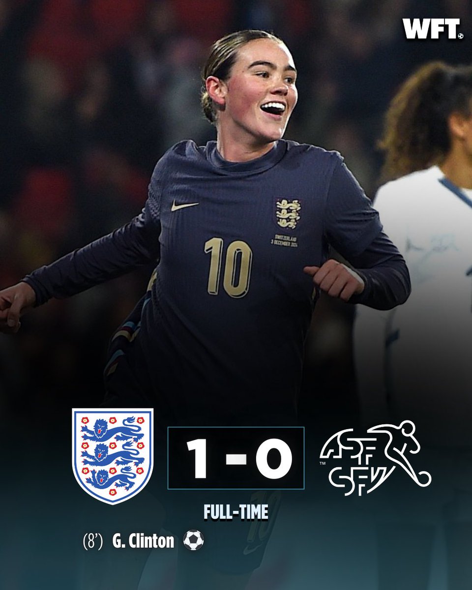WFTalks's tweet photo. Grace Clinton with the only goal as England end 2024 with a win over Switzerland!

#Lionesses #ENGSUI https://t.co/mldo0RcZdM