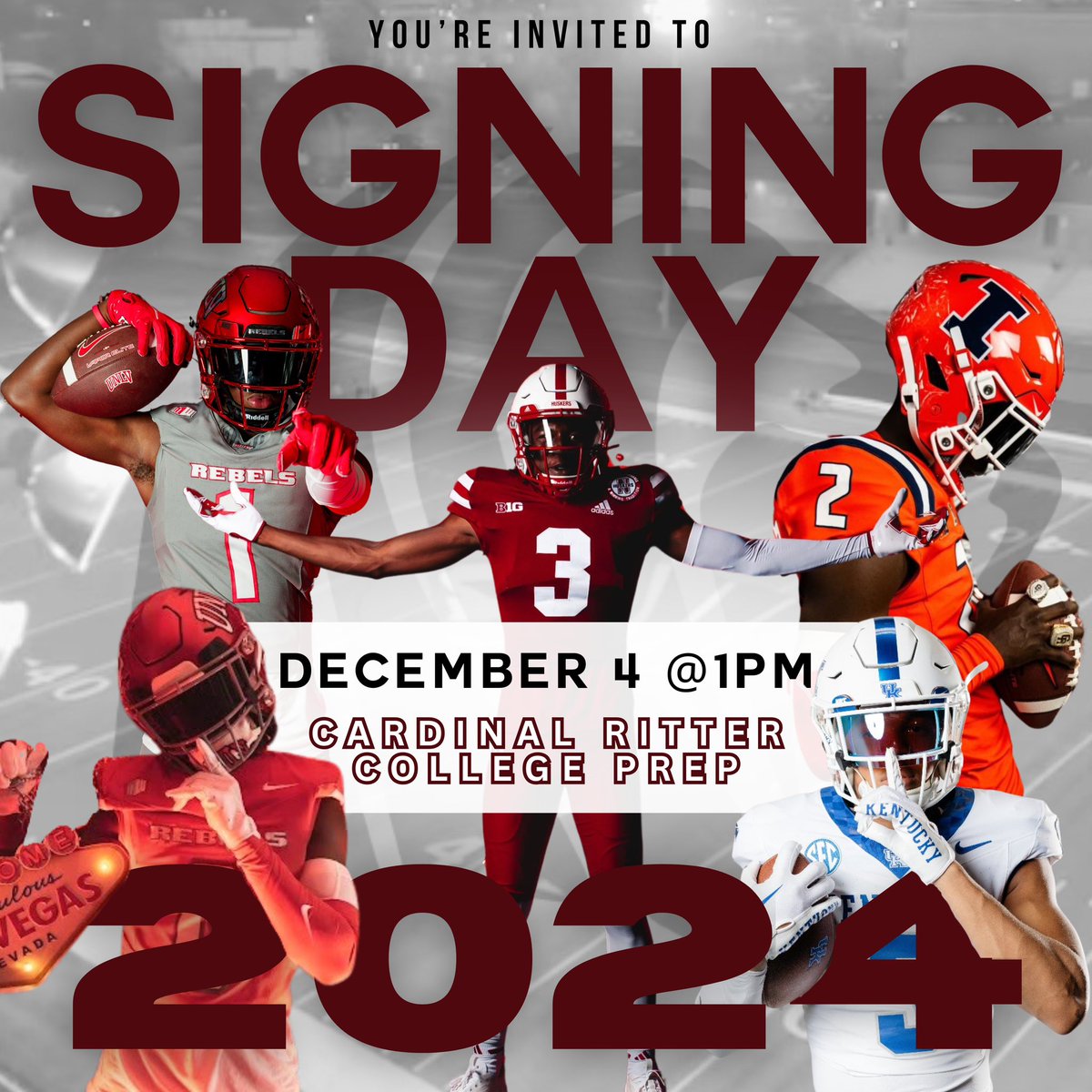 RitterPrep's tweet photo. #WeAreCR #CRCPFootball 🏁
🎥Early Signing Day Tomorrow! 
#TheJourney #TheMission #ThePride https://t.co/psjkrV6in0
