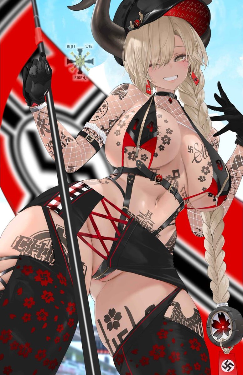 MAGA_HypnoDrone's tweet image. Me, before:
"I could never fall in love with Fascism and Nazism, how could you ever want to submit to Fascists?"

Me, after pretty Trans Girls talk to me about Fascism:
"SIEG HEIL~! 卐🤍⚡️⚡️🤍卐"