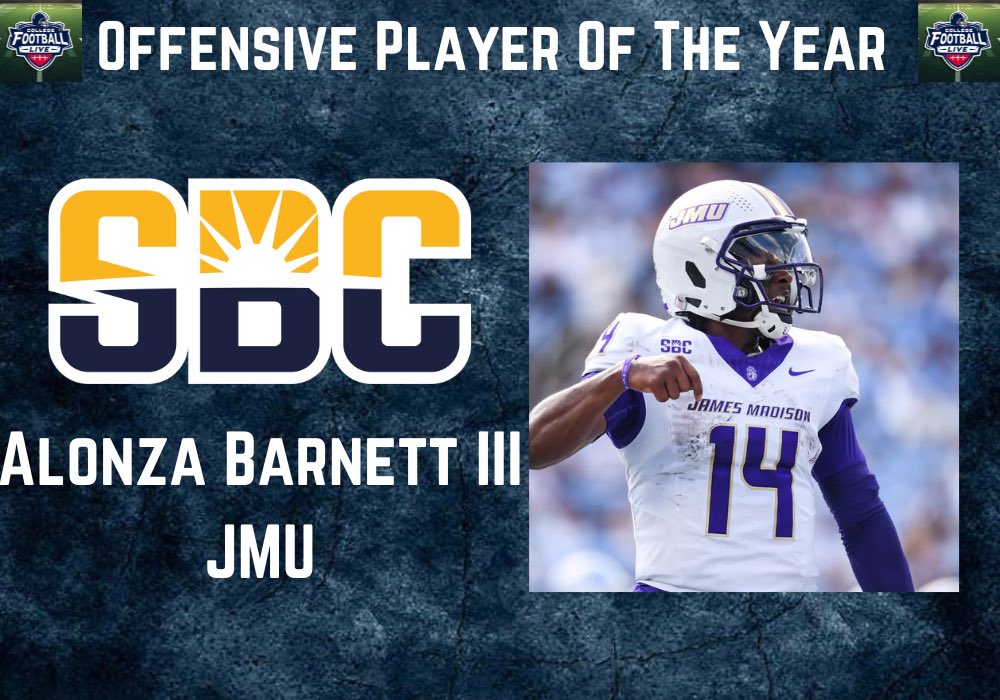 College Football Live (@collegefbonx) on Twitter photo College Football Live Sun Belt Offensive Player Of The Year!
<a href="/JMUFootball/">JMU Football</a>
<a href="/Coach_DKennedy/">Dean Kennedy</a>
<a href="/alonzabiii/">Alonza Barnett III™️</a> College Football Live Sun Belt Offensive Player Of The Year!
<a href="/JMUFootball/">JMU Football</a>
<a href="/Coach_DKennedy/">Dean Kennedy</a>
<a href="/alonzabiii/">Alonza Barnett III™️</a>