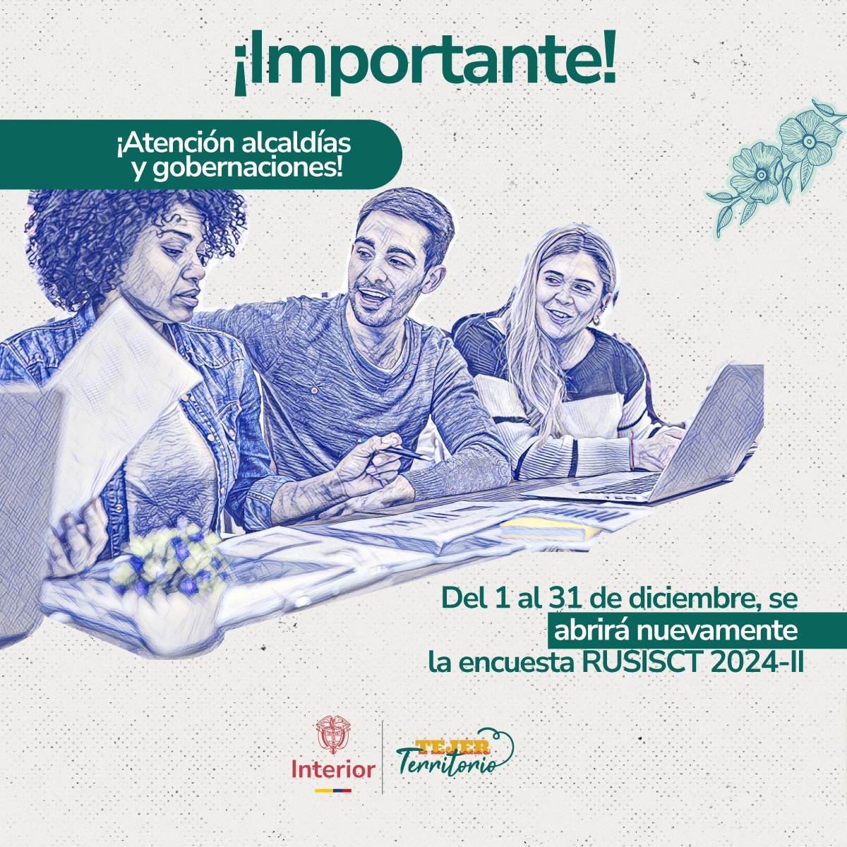 MinInterior's tweet photo. Está abierta la encuesta de la plataforma del Reporte Unificado del Sistema de Información, Coordinación y Seguimiento Territorial de la Política Pública de Víctimas del Conflicto Armado Interno #RUSICST, en donde las alcaldías y gobernaciones podrán suministrar la información correspondiente a las acciones implementadas en materia de la Política de Víctimas, durante el segundo semestre del 2024.
Ingresa a la plataforma #RUSICST en el siguiente enlace: https://t.co/h1Z77KyJra