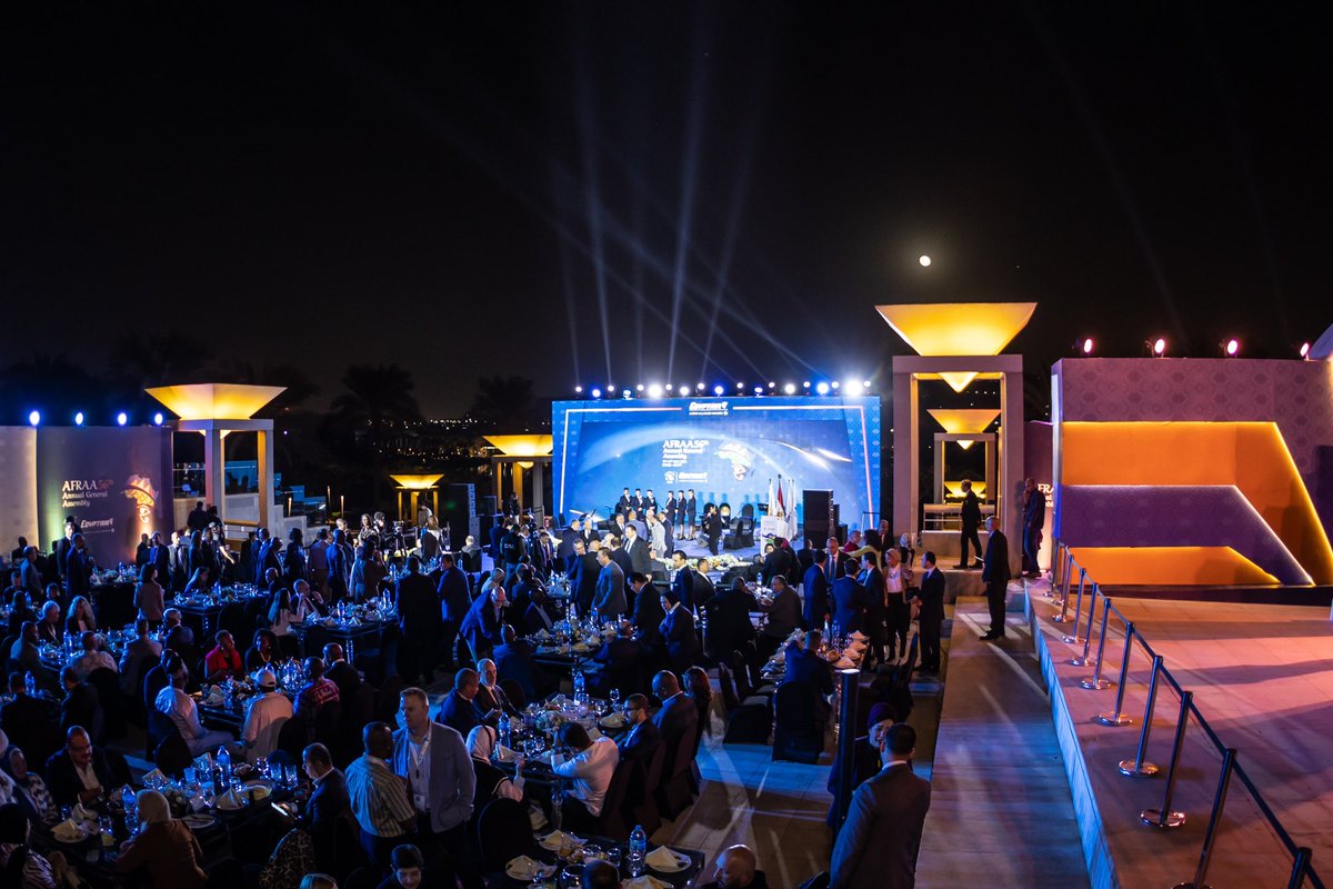 ✨ A Spectacular Night at AFRAA 56th - EGYPTAIR  Gala Dinner! ✨

#HilightsGroupTeam turned this prestigious gala dinner into a masterpiece of elegance and innovation with our advanced event solutions.