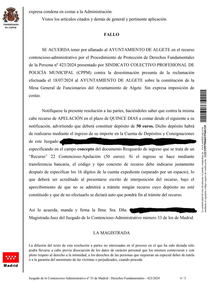 CPPM Algete Policía (@cppmalgete) on Twitter photo 📝 Pues ya tenemos la sentencia de la primera demanda interpuesta contra el Ayto. de #Algete
📝 Juicio ganado por nuestro despacho <a href="/FidelisAbogados/">Fidelis Abogados</a> 📝 Pues ya tenemos la sentencia de la primera demanda interpuesta contra el Ayto. de #Algete
📝 Juicio ganado por nuestro despacho <a href="/FidelisAbogados/">Fidelis Abogados</a>