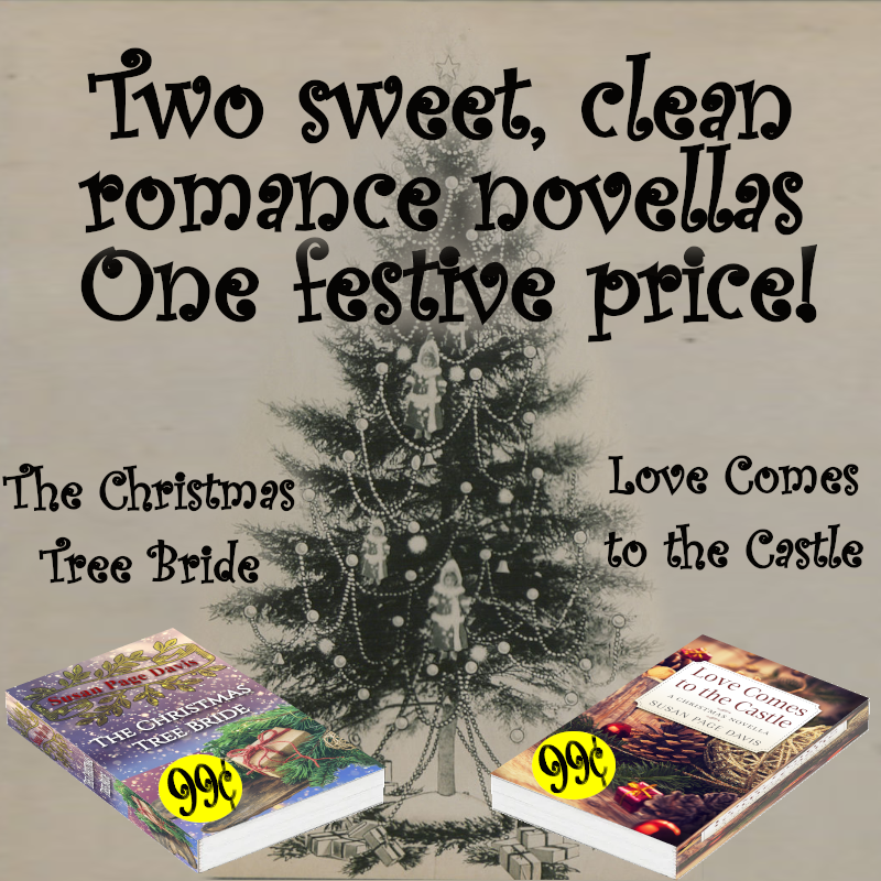 SusanPageDavis's tweet photo. Take a break from stress and escape into two of my seasonal novellas for only 99¢ this week (thru 12/23)! Or read FREE w/ #KindleUnlimited 

Love Comes to the Castle https://t.co/U88atGg5sz 

The Christmas Tree Bride https://t.co/KUv3xaA7vE

#Christfic #cleanromance #Kindledeals https://t.co/3tBWwdloNT