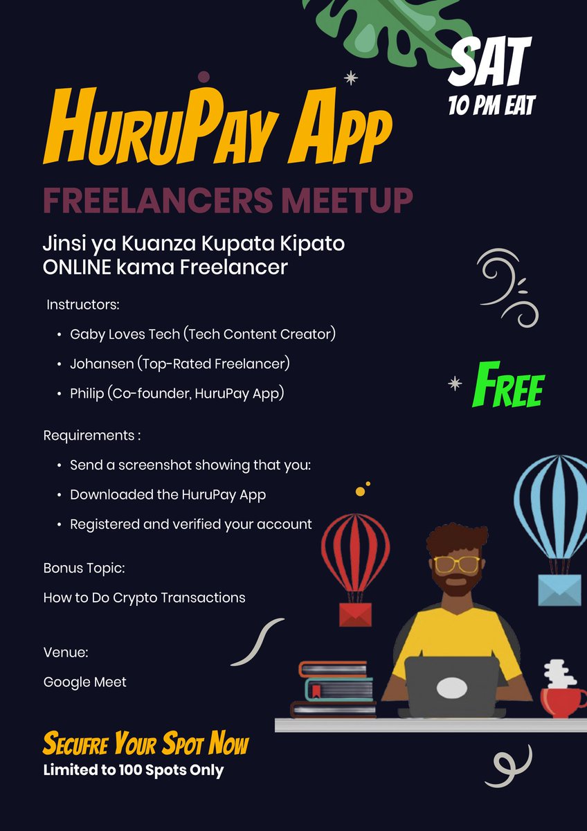 gabyconscious's tweet photo. Jumamosi hii 7/12/2024 Saa 4 Usiku @HurupayApp Kushirikiana na Mimi na @Johansentz 

Tutafanya Event ya Bure kwa NEWBIES

 ❍TOPIC: Jinsi ya Kuanza KUPATA Kipato Online kama FREELANCER

 ⧩Event itakua Online kwa Watu 100 Pekee

➙Kushiriki: Fata maelekezo👇🏾 https://t.co/L2e1KBLp22