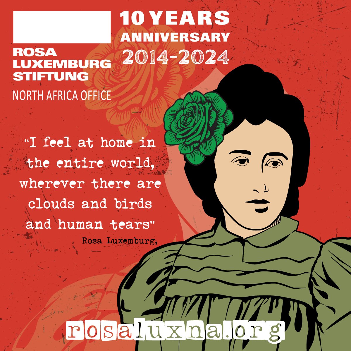 RLS_NA's tweet image. On November 21, 2024, partner organizations, friends, guests, and the staff of the Rosa Luxemburg Foundation gathered for a small celebration in the garden of the foundation’s office.
In the fall of 2014, the Rosa Luxemburg Foundation opened its North Africa office. Based…