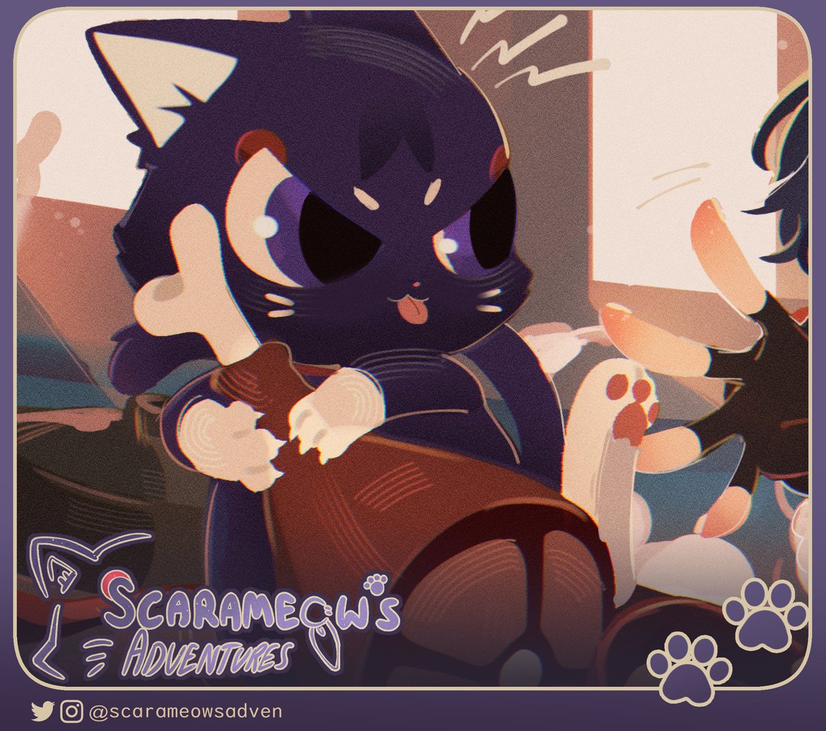 omii_lktea's tweet image. a little sneak peek of my piece for @scarameowsadven ! please look forward to our shop's opening in just 3 days! you'll be surprised with what we got in store 👀

#scarameow #genshinimpact #scaramouche