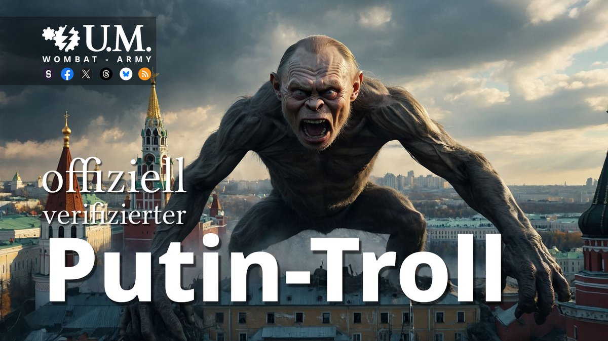 ungemeve's tweet photo. ℹ️ Trolle zum Mitnehmen
 
Ich habe keine Lust mehr, mich mit Trollen zu befassen.
Was liegt also näher, als mit einem Bildchen zu antworten?
 
Also habe ich meinen persönlichen Grafik-Spezi darauf angesetzt, ob er nicht einen Putin-Troll mit KI gestalten kann.
Dann kam mir die Idee, das bedarfsgerecht zu machen und mit einem Branding zu versehen. Nach meinen Vorstellungen. Und dann ist es irgendwie eskaliert.
 
Ich verschenke sie. Hiermit offiziell Open Source. Wenn sie jemand will. Speichern und nach Bedarf einsetzen.
Weil bald Weihnachten ist.
Ist ja auch Werbung für mich.
Viel Spaß.
