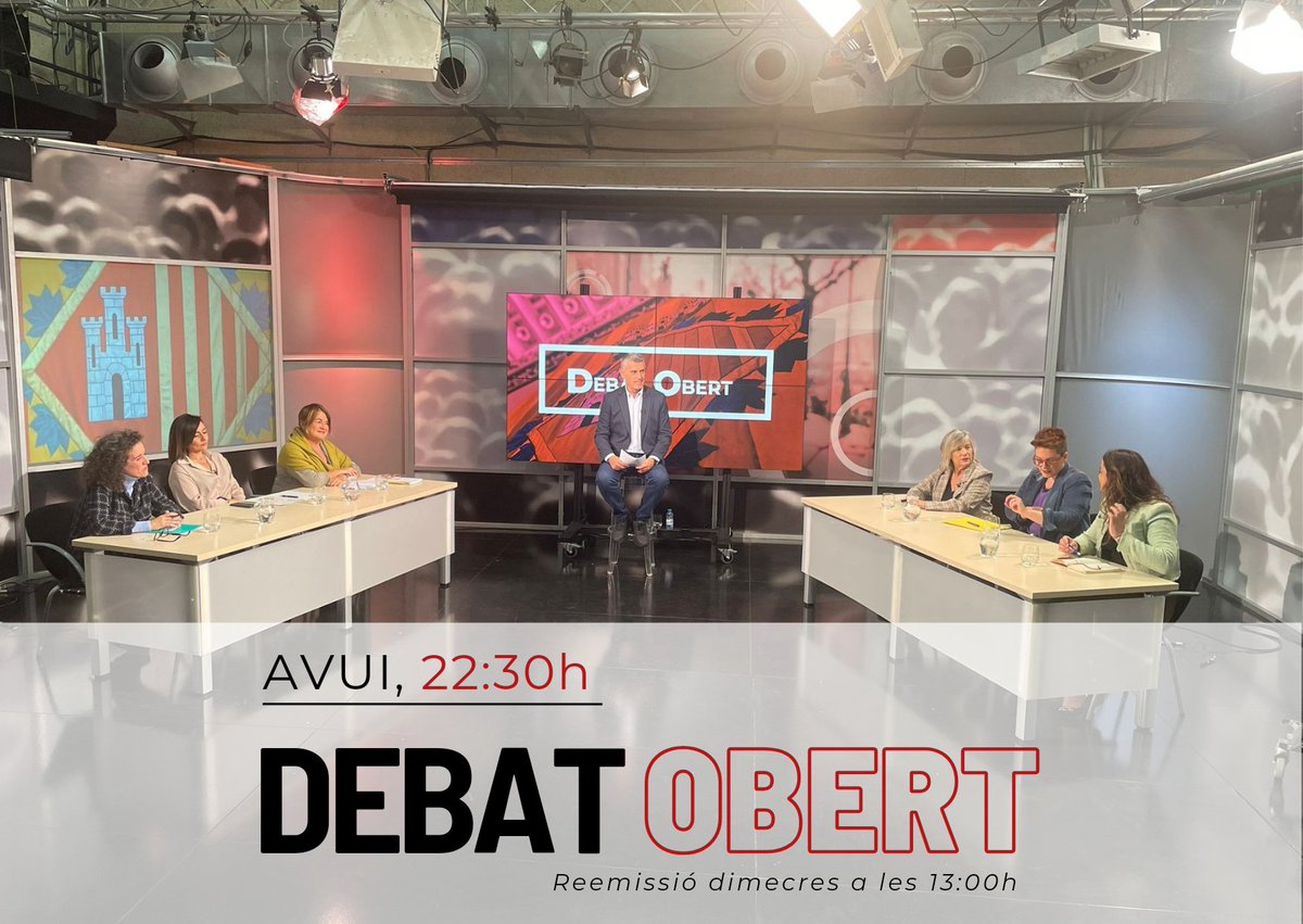 🗨👥AVUI, #DebatObert❗ | <a href="/FNovell/">Francesc Novell</a> modera el col•loqui amb representants de <a href="/TotperTerrassa/">Tot per Terrassa</a> <a href="/juntsxterrassa_/">Junts per Terrassa 🎗</a> <a href="/ERCterrassa/">ERC Terrassa</a> <a href="/PSCTerrassa/">PSC Terrassa/❤️</a> <a href="/VoxTerrassa/">VOX Terrassa</a> i <a href="/PPTerrassa/">Populars de Terrassa</a> a l'<a href="/ajterrassa/">Ajuntament de Terrassa</a> 

🕥22:30h
📺#CanalTerrassa
💻 terrassadigital.cat | #Terrassa #apropteu

🔄 Reemissió DX 13:00h